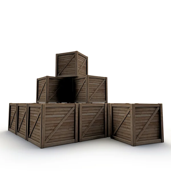 Wooden crates — Stock Photo, Image