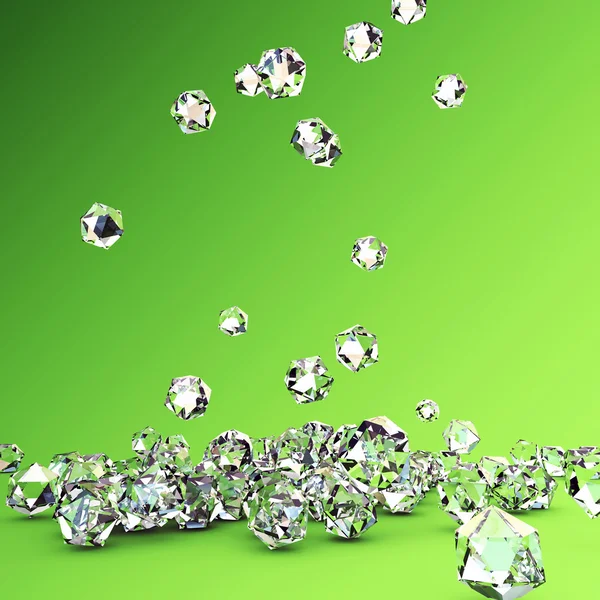 Diamanten fallen — Stockfoto