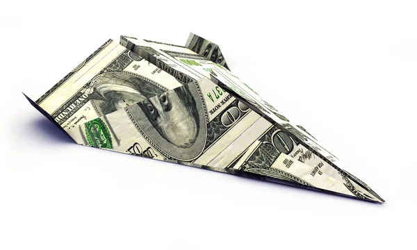 Dollar airplane — Stock Photo, Image