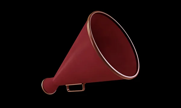 Старый красный мегафон — стоковое фото