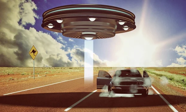 UFO bortföranden — Stockfoto