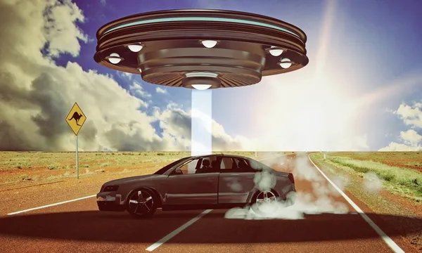 Ufo abduction — Stock Photo, Image