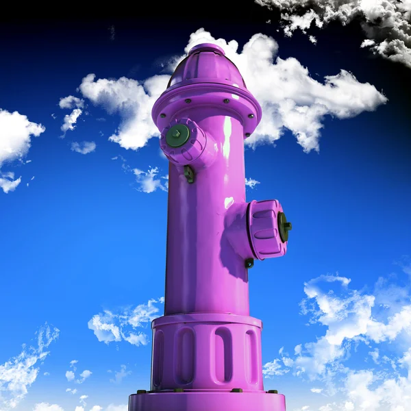 Rosafarbener Feuerhydrant — Stockfoto