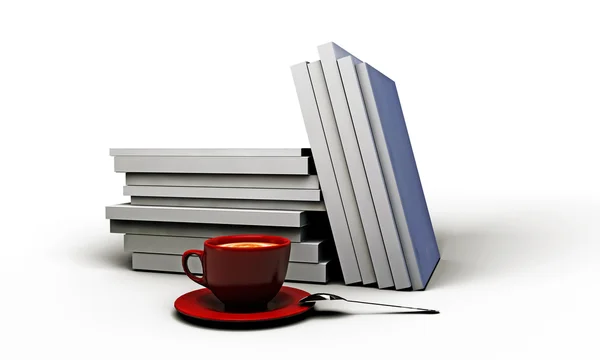 Кофе и книги — стоковое фото
