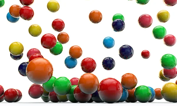 Vallende kauwgomballen — Stockfoto