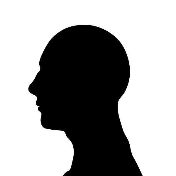 Silhouette de tête masculine — Photo