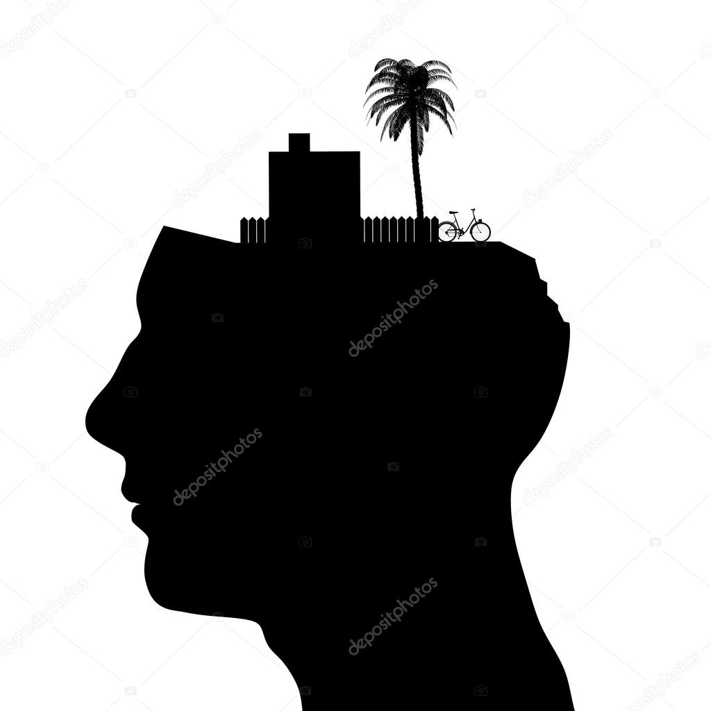 male head silhouette