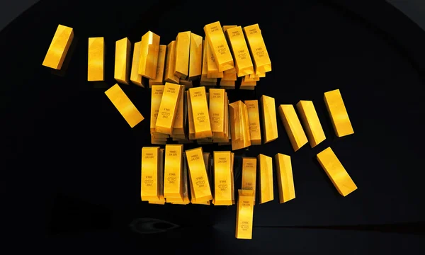 Altın külçeler — Stok fotoğraf