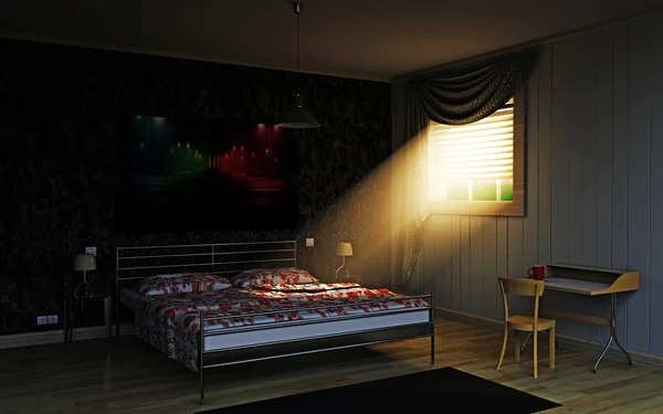 Modernes Schlafzimmer — Stockfoto