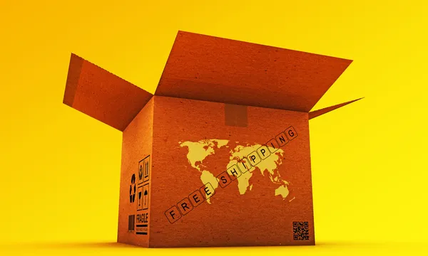 Cardboard box open — Stock Photo, Image