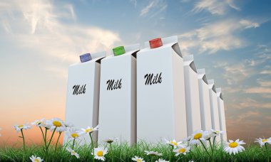 milk packages clipart