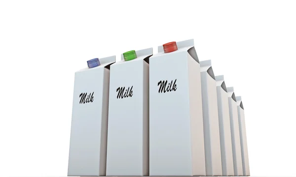 Пакеты молока — стоковое фото