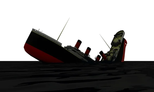 Kreuzfahrtschiff sinkt — Stockfoto