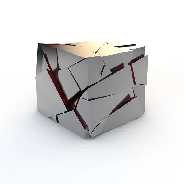 Сломанной куб — стокове фото