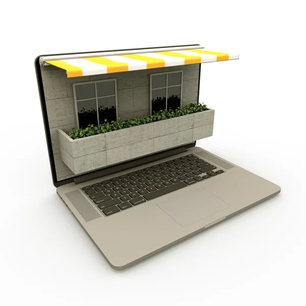 Hem laptop — Stockfoto