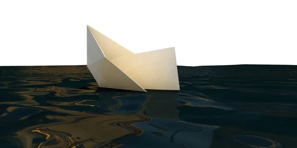 Origami boat — Stock Photo, Image