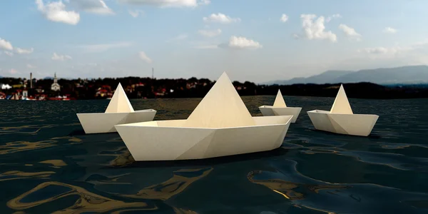 Origami-Boote — Stockfoto