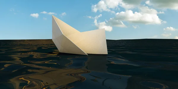 Орігамі човен — стокове фото