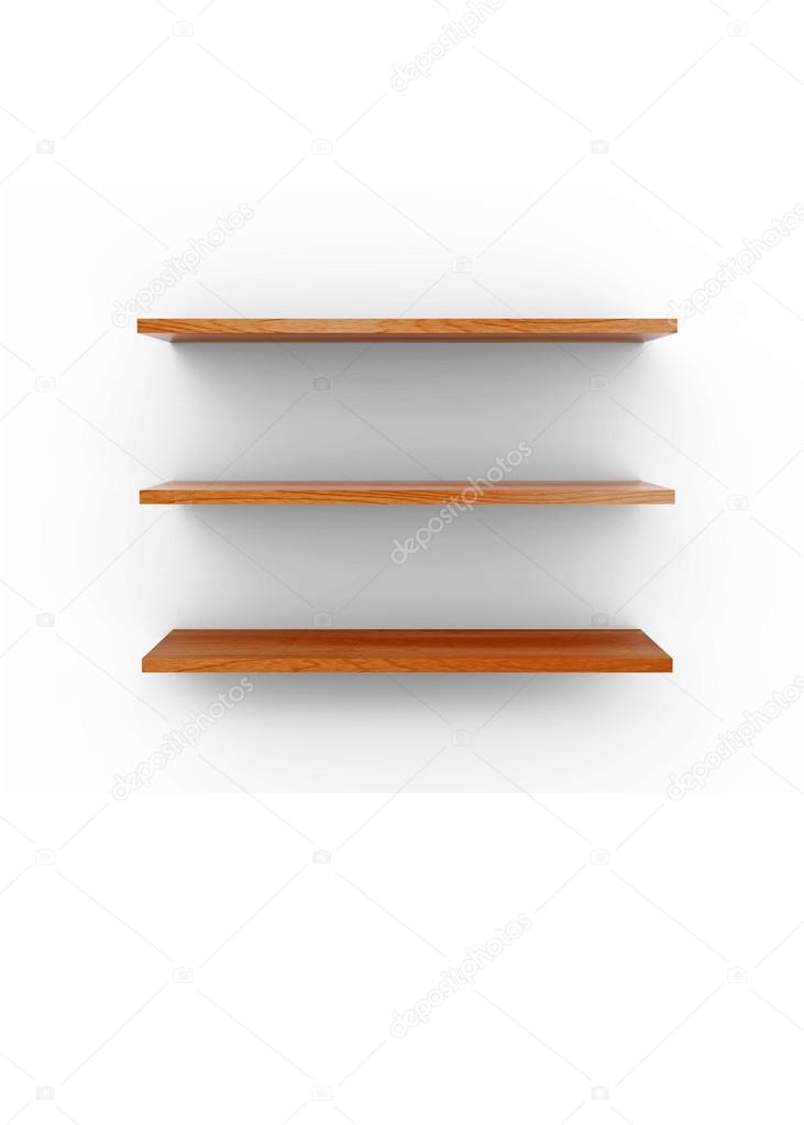 wooden shelf