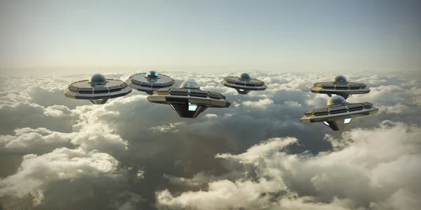 Ufo in formation — Stock Photo, Image