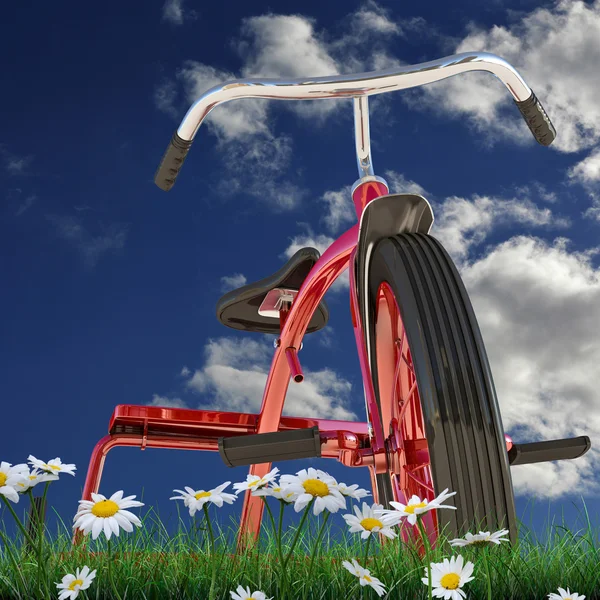 Red tricycle — Stock Photo, Image