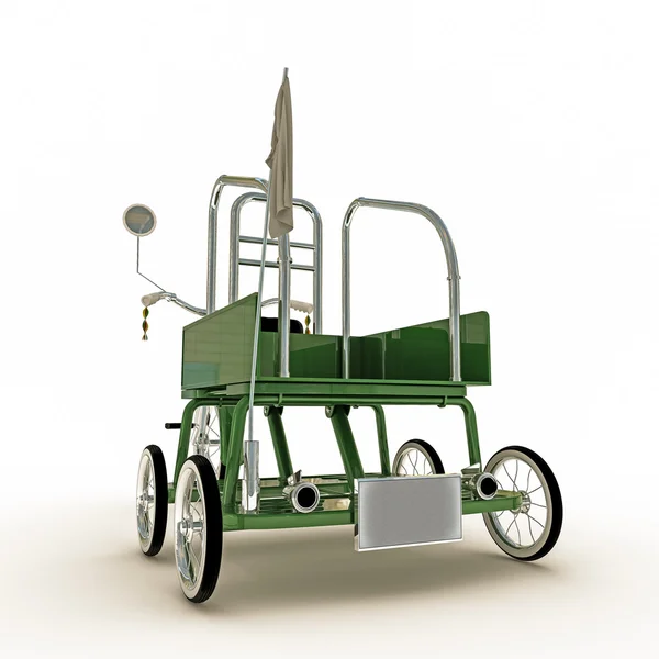 Grünes Dreirad — Stockfoto