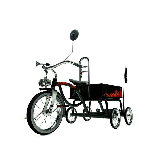 Black tricycle — Stock Photo, Image