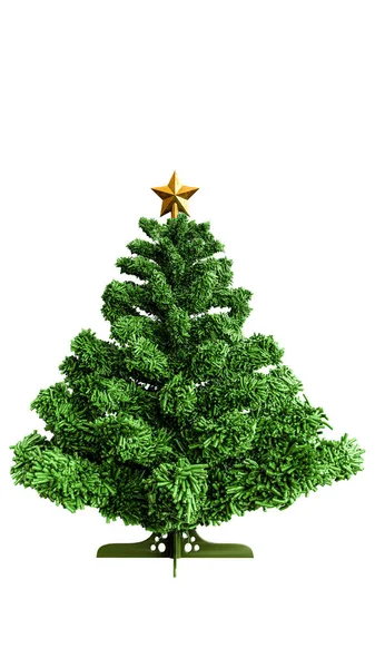 Kerstboom Geïsoleerd Witte Achtergrond Illustratie — Stockfoto