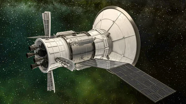 Moderne Satellitenumlaufbahnen Weltraum Illustration — Stockfoto