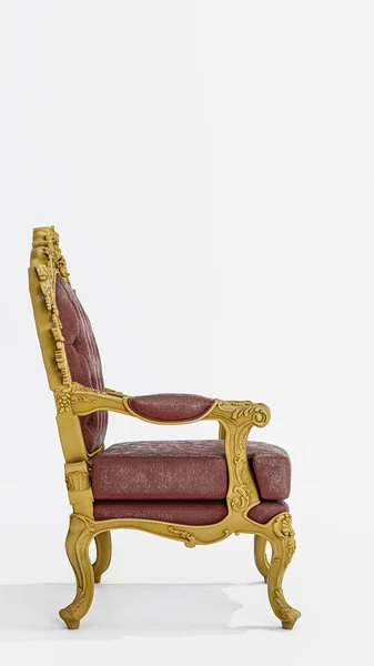 Beyaz Arkaplanda Izole Edilmiş Kraliyet Sandalyesi Illüstrasyon — Stok fotoğraf