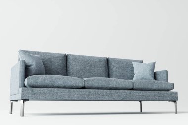 beyaz arkaplanda izole edilmiş kanepe 3d illüstrasyon 
