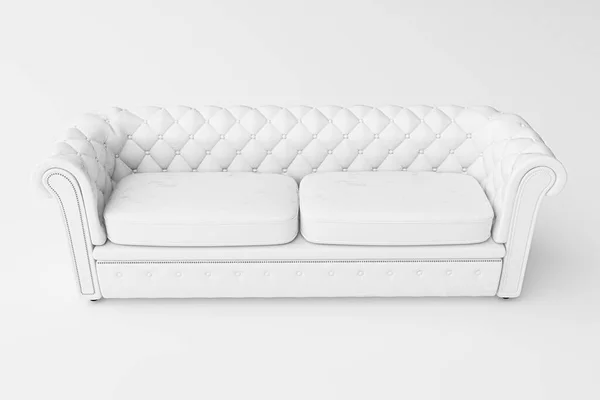 White Sofa Isolated White Background Illustration — Stock Photo, Image
