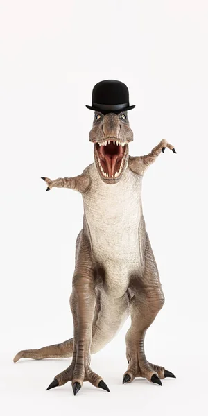 Tyrannosaurus Geïsoleerd Witte Achtergrond Illustratie — Stockfoto