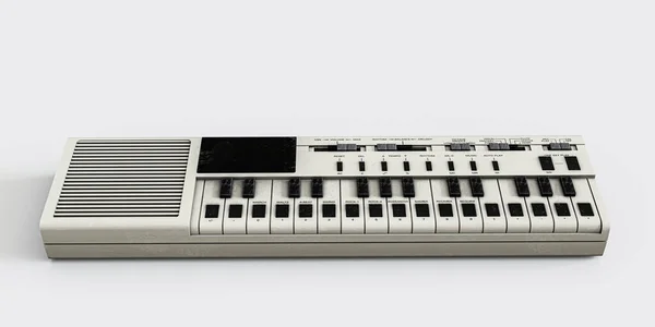 Musical Keyboard Isolated White Background Illustration — Stock Photo, Image