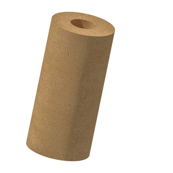 Cardboard Roll Isolated White Background Illustration — Stock Photo, Image