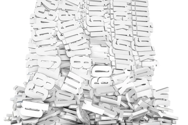 Falling Letters Isolated White Background Illustration — Stock Photo, Image