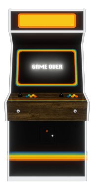 Beyaz arkaplan üzerinde izole oyun dolabı 3d illüstrasyon