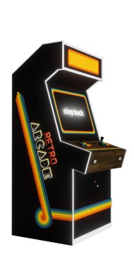 Beyaz arkaplan üzerinde izole oyun dolabı 3d illüstrasyon