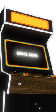 Beyaz arkaplan üzerinde izole oyun dolabı 3d illüstrasyon