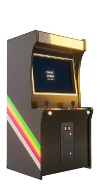 Beyaz arkaplan üzerinde izole oyun dolabı 3d illüstrasyon