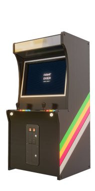 Beyaz arkaplan üzerinde izole oyun dolabı 3d illüstrasyon