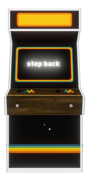 Arcade Cabinet Isolated White Background Illustration — Stock Photo, Image