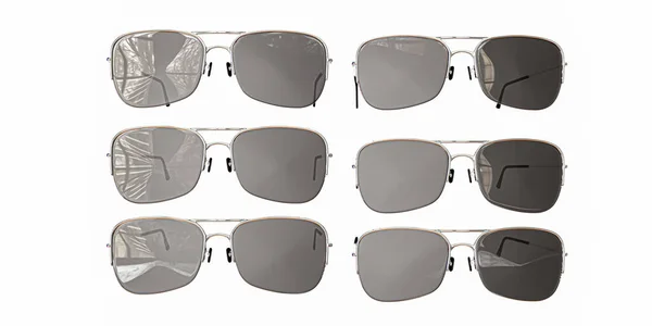 Óculos Sol Isolado Fundo Branco Ilustração — Fotografia de Stock