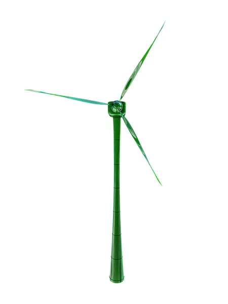 Wind Turbine Isolated White Background Illustration — Stock Photo, Image