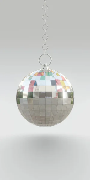 Disco Ball Isolato Sfondo Bianco Illustrazione — Foto Stock