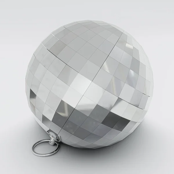 Boule Disco Isolée Sur Fond Blanc Illustration — Photo