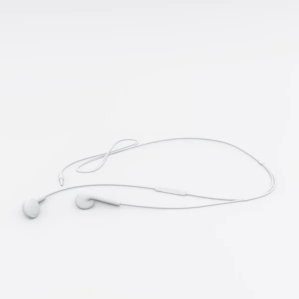 Auriculares Aislados Sobre Fondo Blanco Ilustración — Foto de Stock