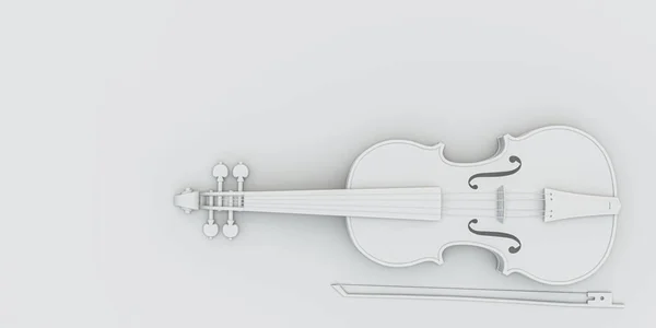 Скрипка Ізольована Білому Тлі Ілюстрація — стокове фото