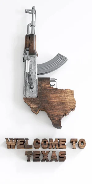 在白色背景下孤立的得克萨斯州抽奖3D插图 — 图库照片