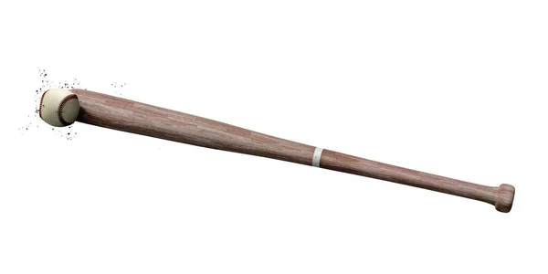 Baseball Bat Isolated White Background Illustration — Stock Photo, Image